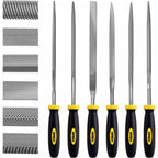 Needle File Set, 140 mm - 6 Pieces Flat, Half Round, Three Square, Round & Taper