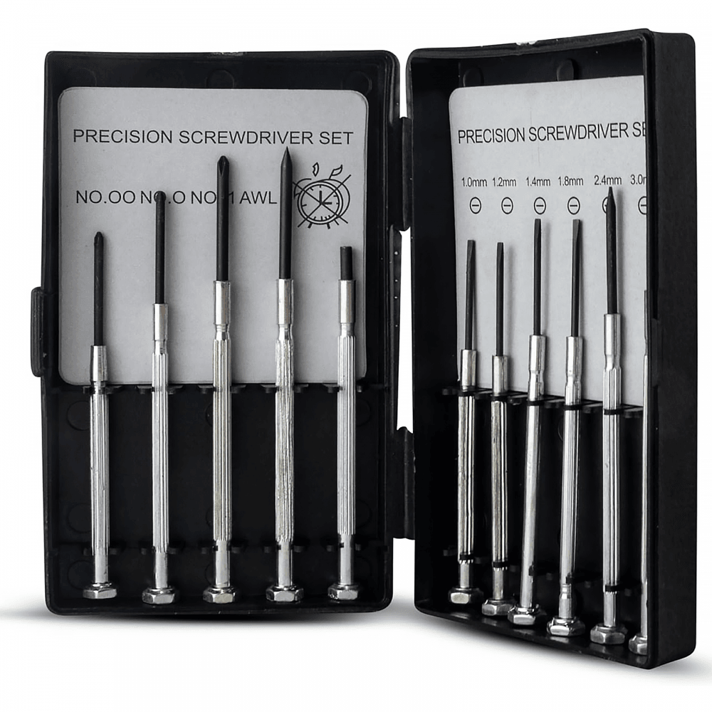 Precision Phillips Pozi Flat Screwdriver Set 11 pcs Pocket DIY Hand Tools
