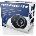 Warm / Cold Mist Humidifier 4L Water Tank Silver technology Aginst Bacteria / Mould