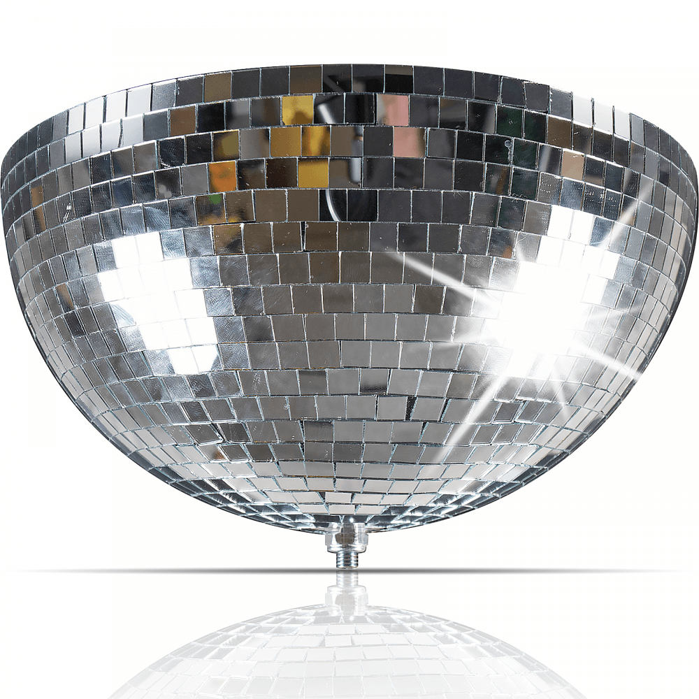 Silver Half Mirror Ball Decor Lighting 200mm 8"