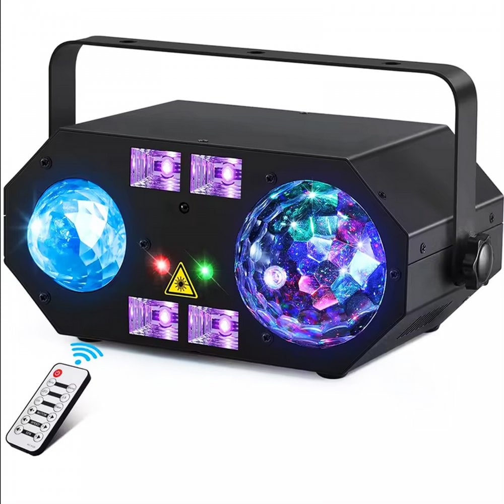 Tetra LED Moonflower Ripple Strobe UV Laser Effect