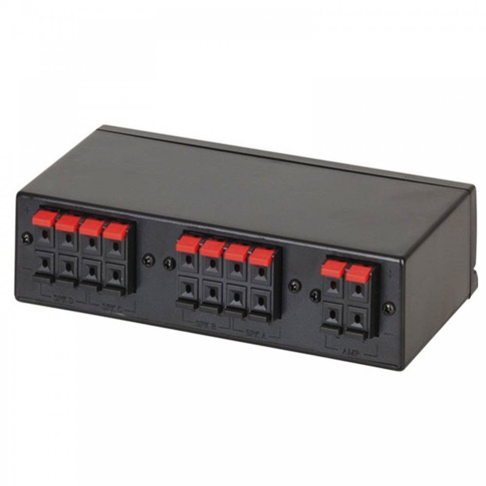 4 Way Speaker Switch Selector Box for AV Reciever / Stereo / Speakers