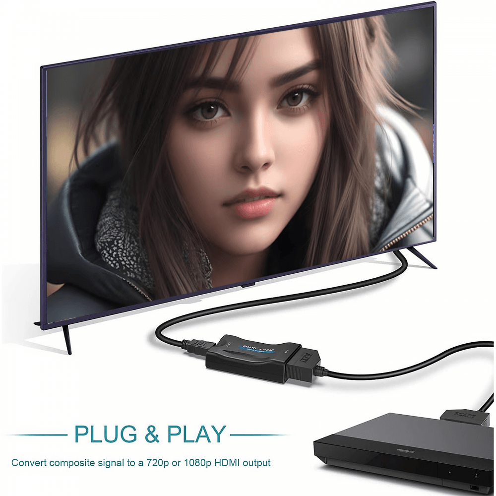 Scart to HDMI Converter USB Powered Adapter