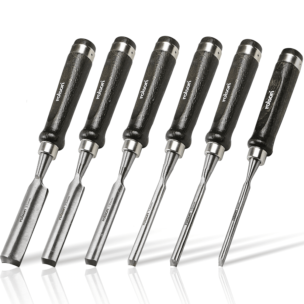Carving Chisel 6 Piece Set with Walnut Handle and Case