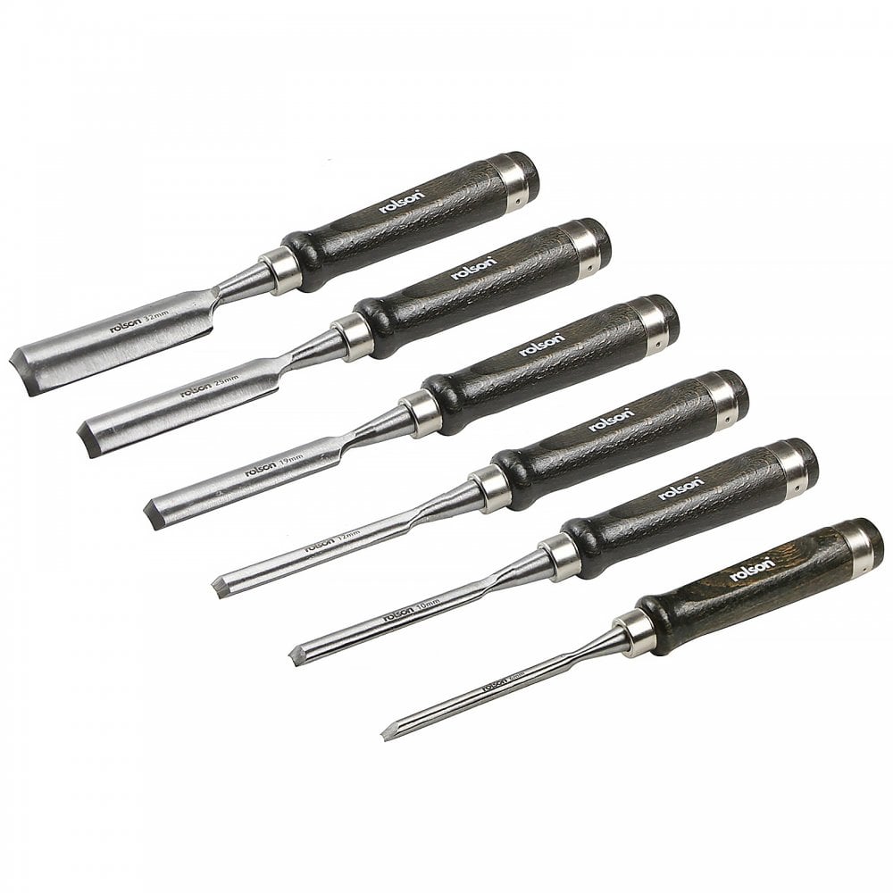 Carving Chisel 6 Piece Set with Walnut Handle and Case