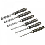 Carving Chisel 6 Piece Set with Walnut Handle and Case