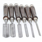 Carving Chisel 6 Piece Set with Walnut Handle and Case