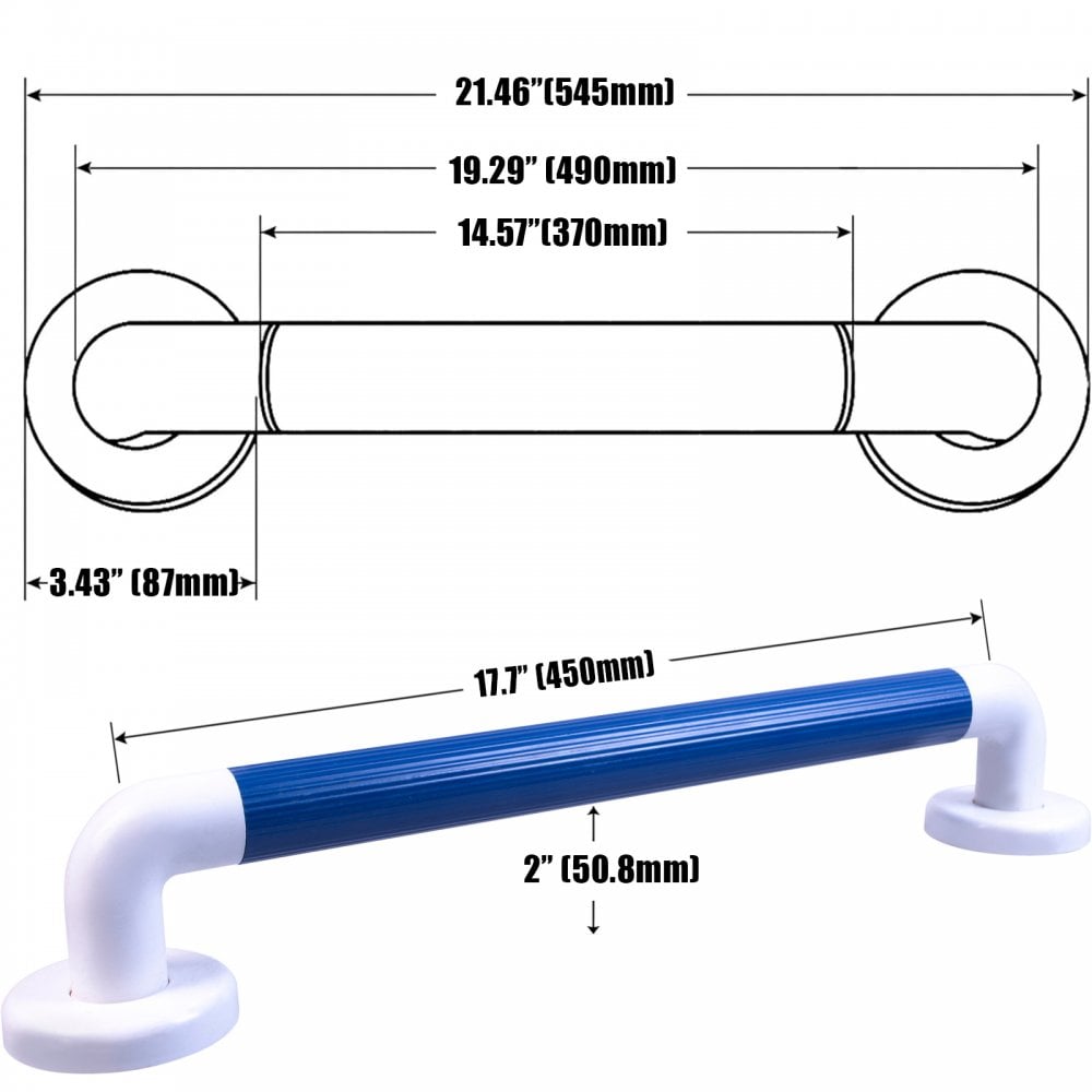 3 President Grab Bars with Blue Grip - Clearance B Graded