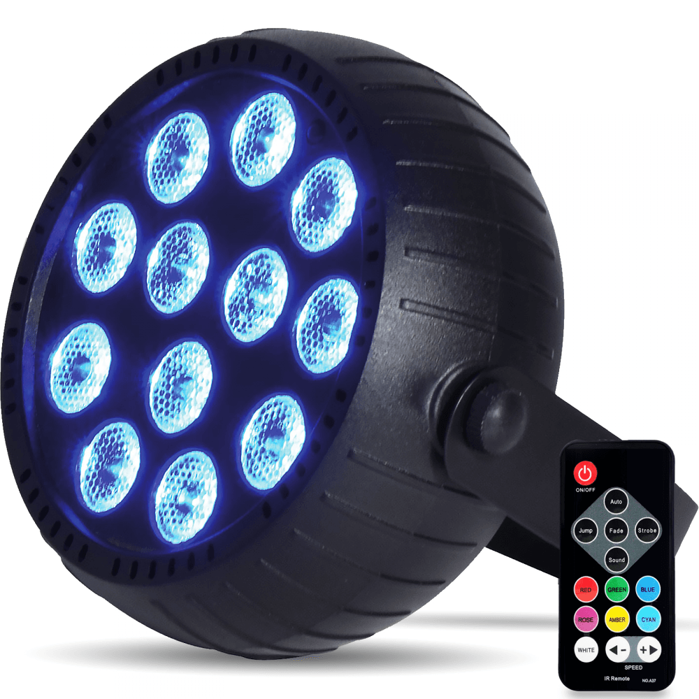 18W Rechargeable Mini LED PAR Light Black Housing