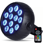 4pc 18W Rechargeable Mini LED PAR Light Black Housing