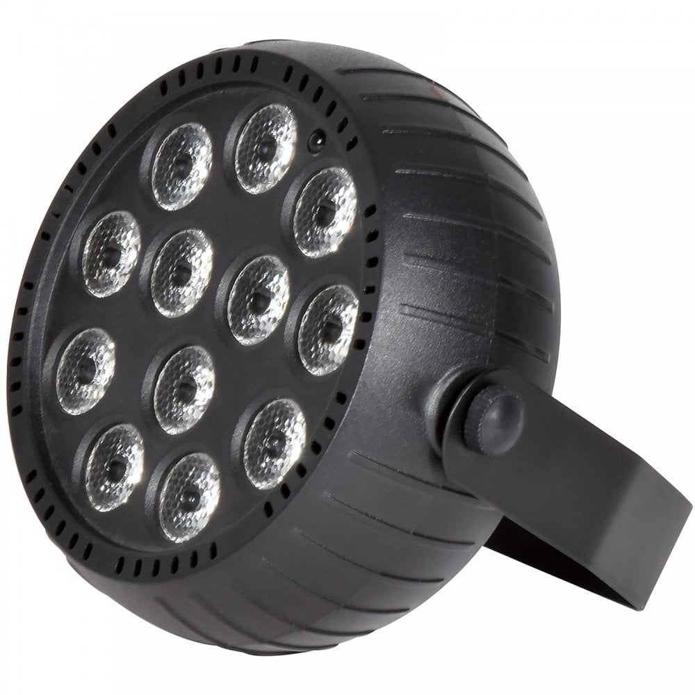 4pc 18W Rechargeable Mini LED PAR Light Black Housing