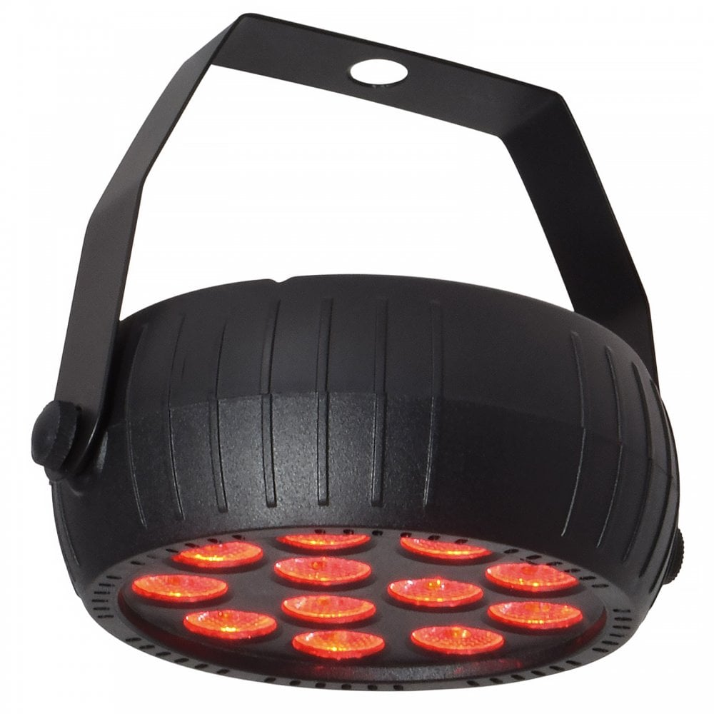 4pc 18W Rechargeable Mini LED PAR Light Black Housing