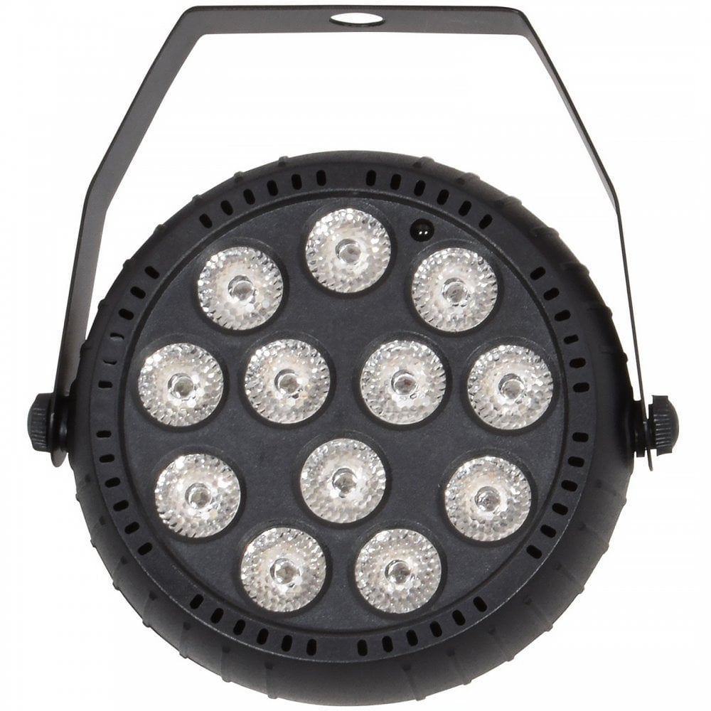 4pc 18W Rechargeable Mini LED PAR Light Black Housing