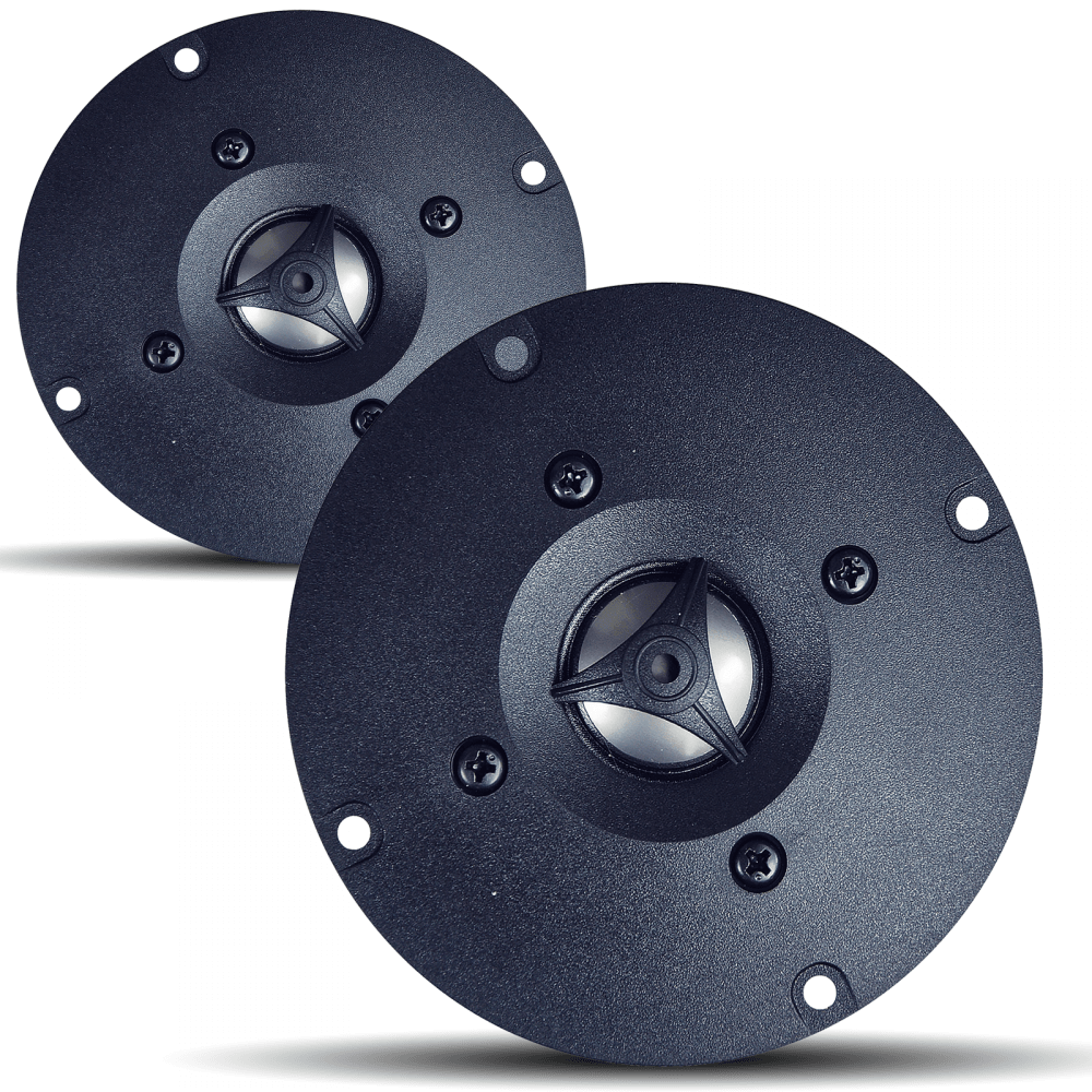 Pair Of Replacement Dome Tweeter 100 Watt 25mm 1" Inch Black Titanium
