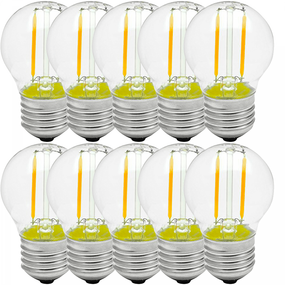 Lyyt 2w LED Energy Saving E27 Golf Ball Lamp Box of 10