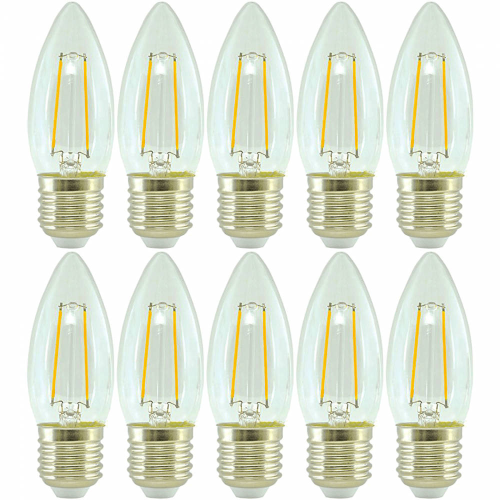 Box of 10 Lyyt 2w LED Energy Saving E27 Candle Lamp