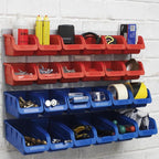 Heavy Duty Wall Mounted Louvre Panel Kit 24 Polymer Bin Tuff Parts Storage Bins