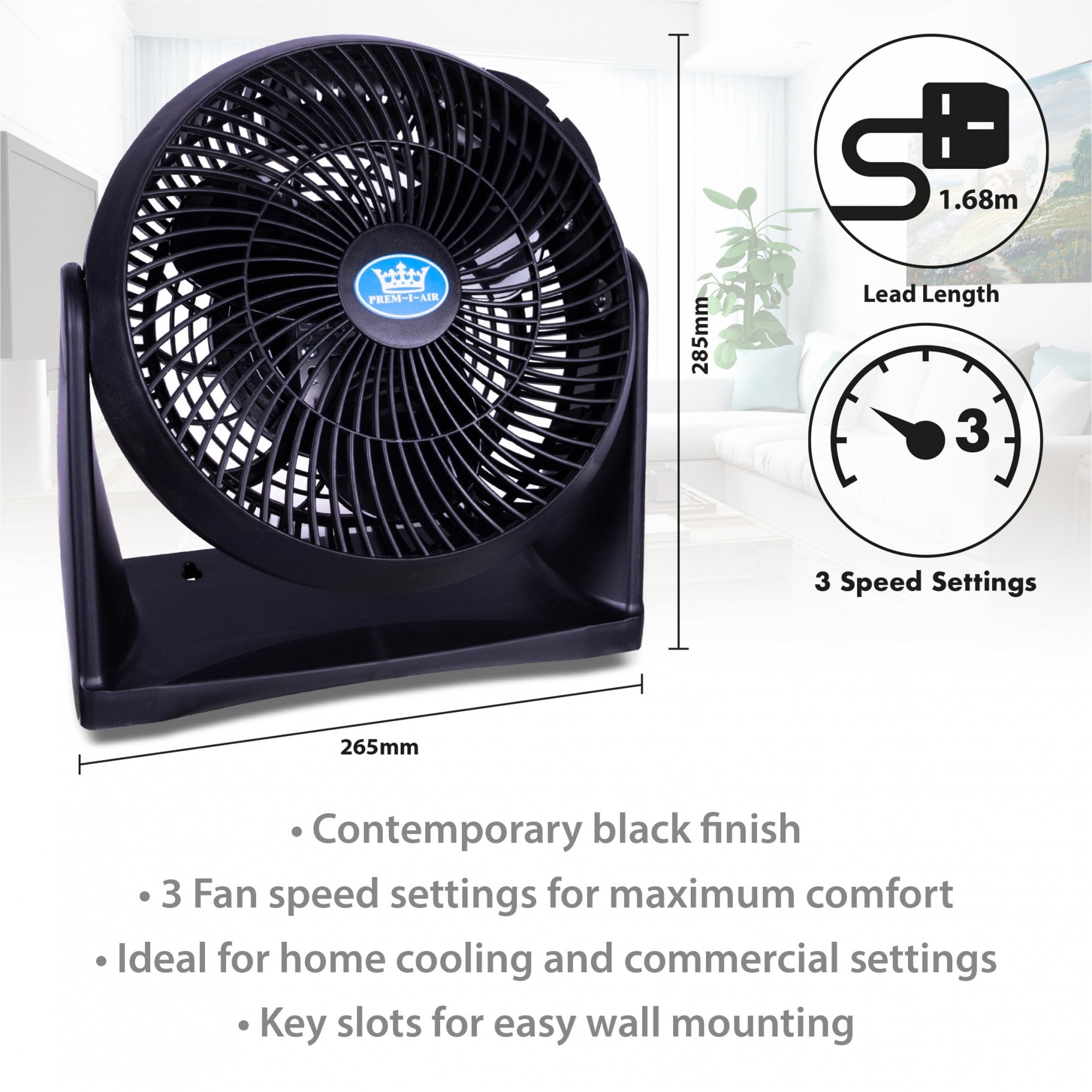 8" 20cm High Velocity Air Circulator Fan