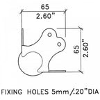 4 Ball Corner Heavy Duty in Black 3 Mounting Legs