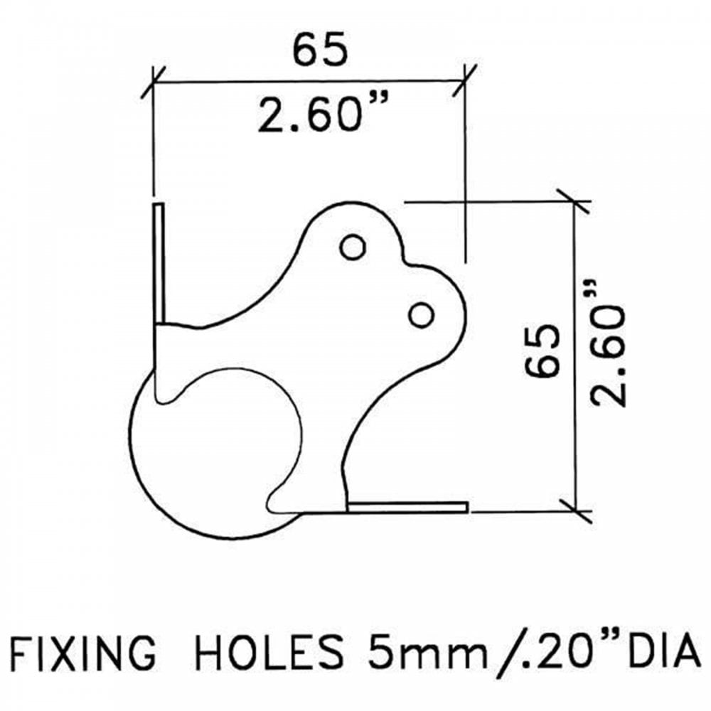 4 Ball Corner Heavy Duty in Black 3 Mounting Legs