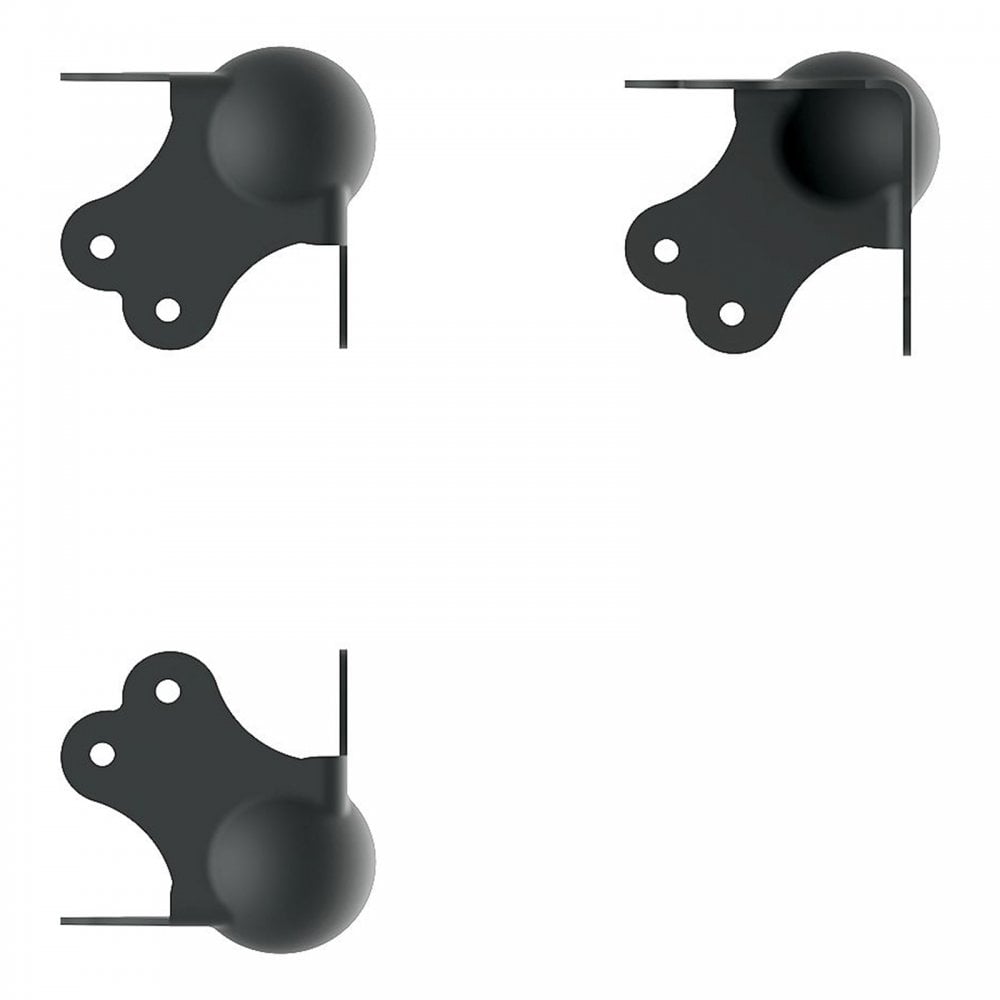 4 Ball Corner Heavy Duty in Black 3 Mounting Legs