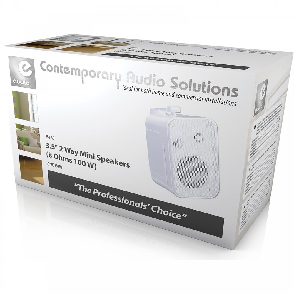 White Stereo Background Speakers 100w