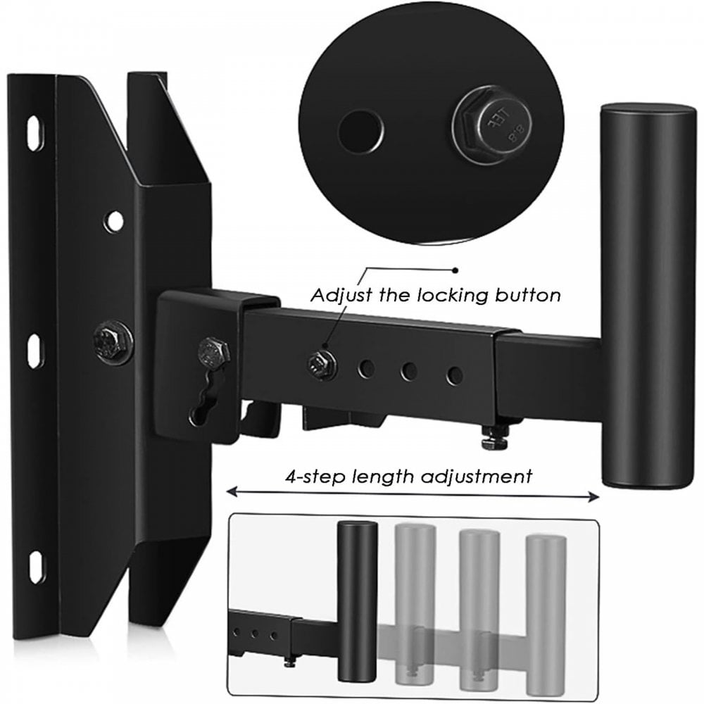 Pair of Adjustable Speaker Wall Stand Brackets