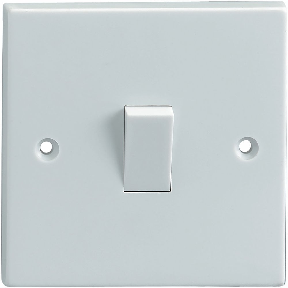 1 Way Single Gang Light Switch 6A