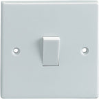 1 Way Single Gang Light Switch 6A