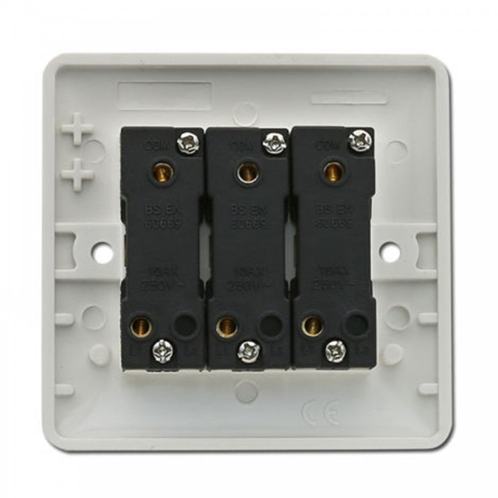 3 Way Single Gang Light Switch 6A