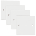 Set of 4 Single Blanking Plates in White