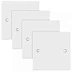 Set of 4 Single Blanking Plates in White