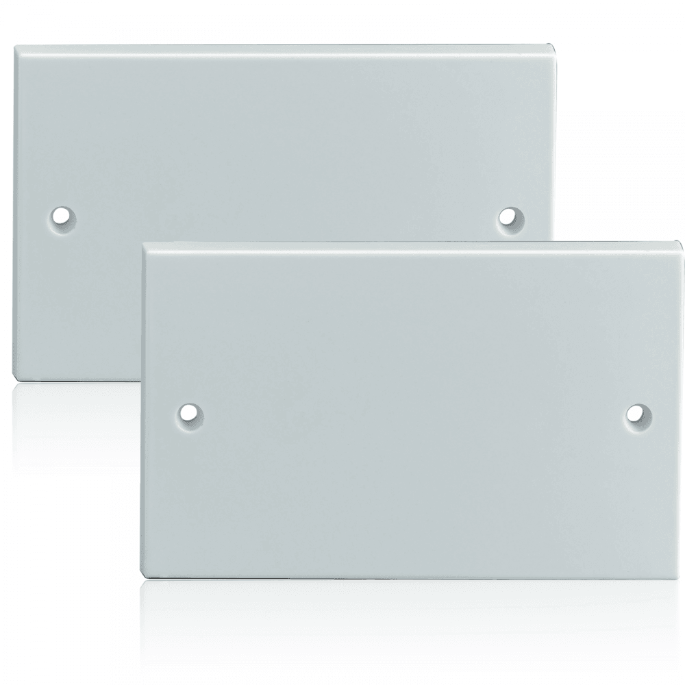 Set of 2 Double Blanking Plates in White