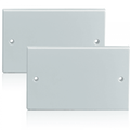 Set of 2 Double Blanking Plates in White