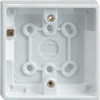 Set of 5 Back Boxes 1 Gang White 19mm