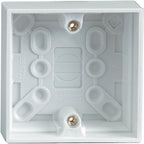 Set of 5 Back Boxes 1 Gang White 30mm