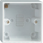 Set of 5 Back Boxes 1 Gang White 47mm