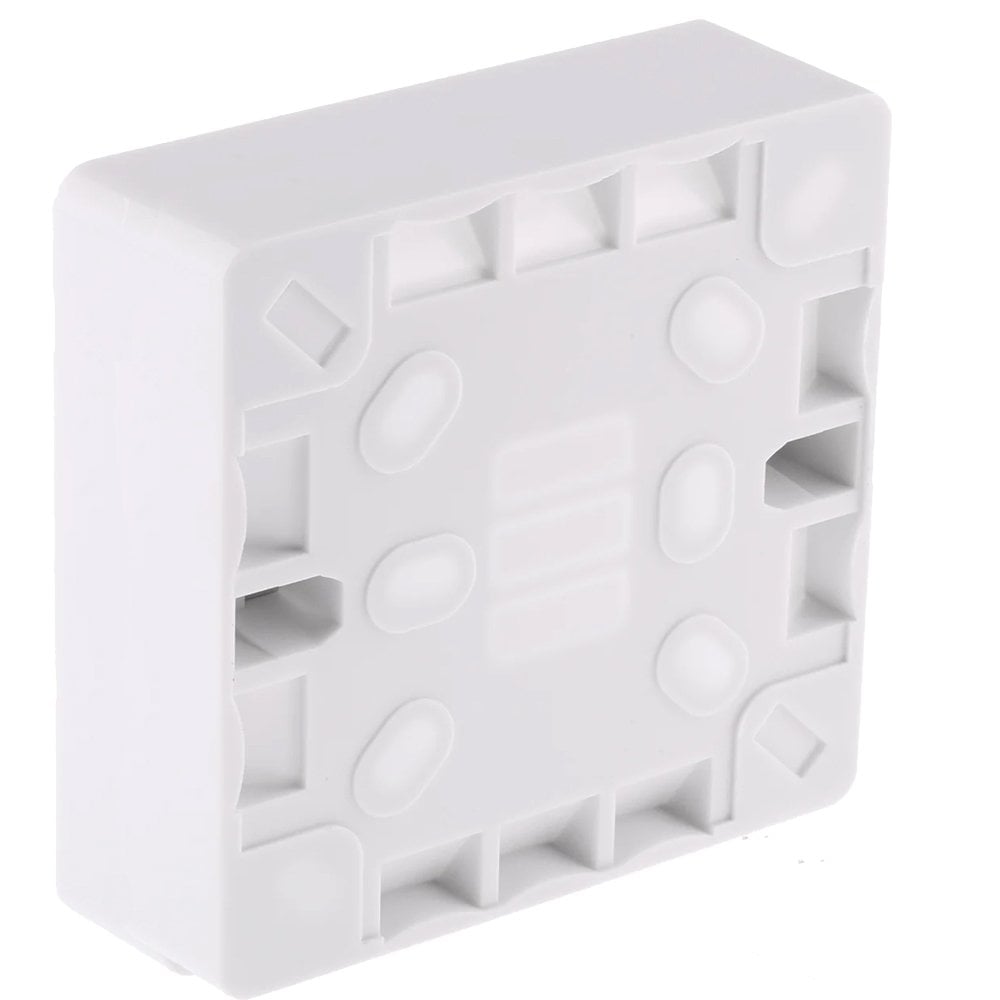 Set of 5 Back Boxes 1 Gang White 47mm
