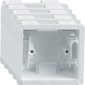 Set of 5 Dry Lining Back Boxes 1 Gang White 35mm