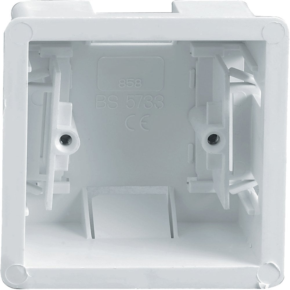 Set of 5 Dry Lining Back Boxes 1 Gang White 35mm