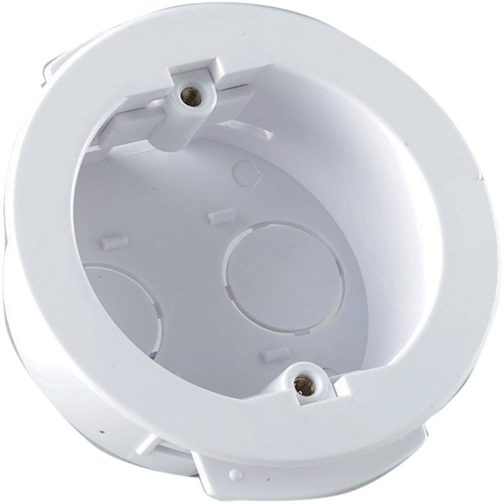 Set of 5 Dry Lining Back Boxes Circular White 35mm