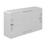 Set of 5 Back Boxes 2 Gang White 30mm