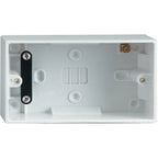 Set of 5 Back Boxes 2 Gang White 47mm