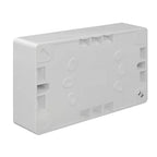 Set of 5 Back Boxes 2 Gang White 47mm