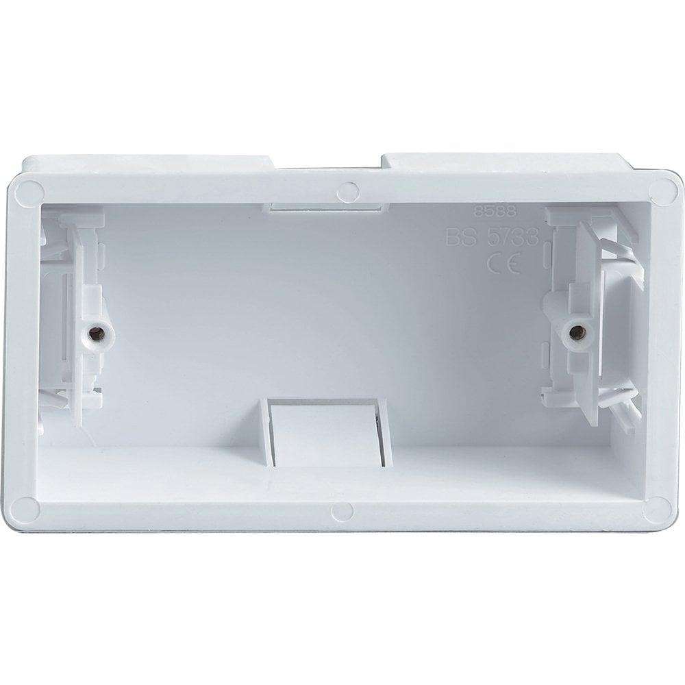 Set of 5 Dry Lining Back Boxes 2 Gang White 35mm