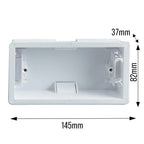 Set of 5 Dry Lining Back Boxes 2 Gang White 35mm