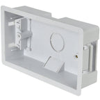 Set of 5 Dry Lining Back Boxes 2 Gang White 35mm