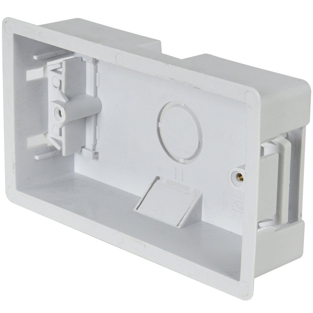 Set of 5 Dry Lining Back Boxes 2 Gang White 35mm