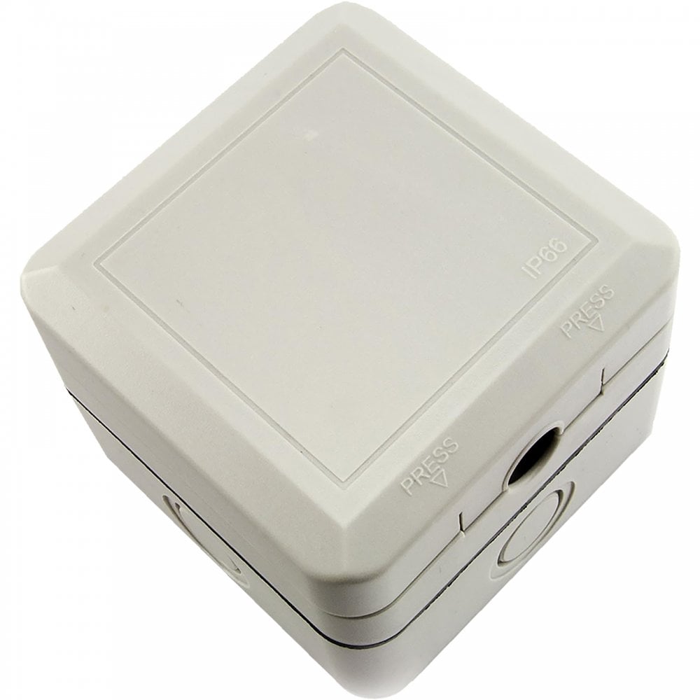 Pair of IP66 13A 1-Gang Unswitched Outdoor Socket