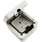 Pair of IP66 13A 1-Gang Unswitched Outdoor Socket